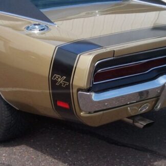 White Stripe That Fits 1969 Dodge Charger R/T Bumble Bee Rear Stripes Kit White