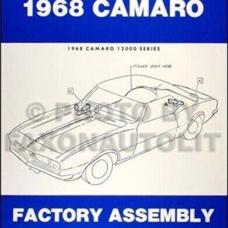 1968 Camaro et Rs Ss Z28 Assemblage Manuel 68 Chevrolet Chevy Usine Parties