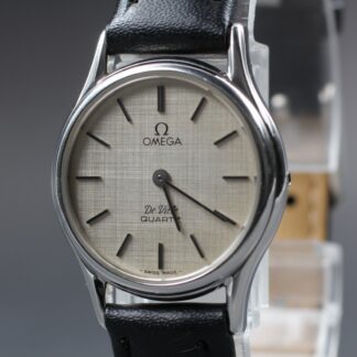 Montre Femme Vintage Années 1980 Omega De Ville Cal.1365 Silver Linen Dial...