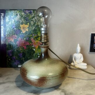 Pied de lampe vintage – Céramique émaillée – Inspiration japonaise & scandinave