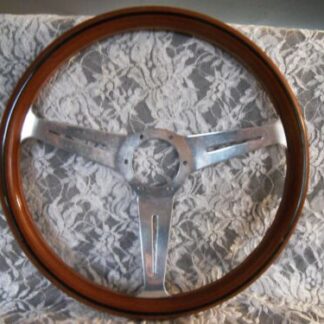 VINTAGE NARDI WOOD STEERING WHEEL, MADE IN ITALY 46009