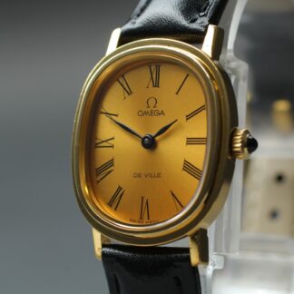 Vintage 1979 OMEGA De Ville Cal.625 Gold Oval Dial Ladies Watch [Mint] JAPAN