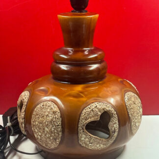 LAMPE DE TABLE OU DE SOL VINTAGE 1960 EN CERAMIQUE PLUMES WEST GERMANY 60S 1960S