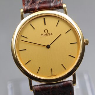 [Near MINT] OMEGA De Ville Cal.1378 Gold 33mm Gold Quartz Men's Watch Vintage