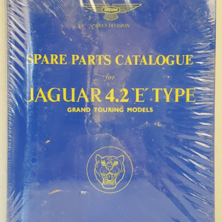Spare Parts Catalog for Jaguar XKE E-Type 4.2 Series 1 NEW SEALED