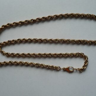 Ancien COLLIER CHAINE en Plaqué Or maille corde longueur 55 cm