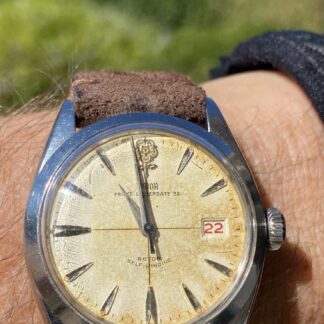 Vintage 1958 Tudor Rolex Prince-Oysterdate 34 Auto Ref 7944, Red Date Cross Hair