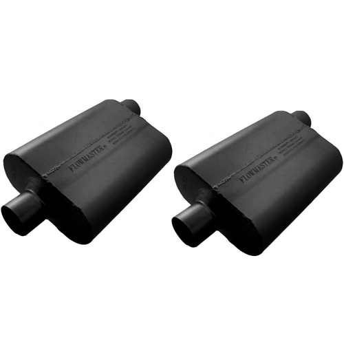 Flowmaster 42542 Set of 2 2.5" Center In/Offset Out 40 Series Chambered Mufflers