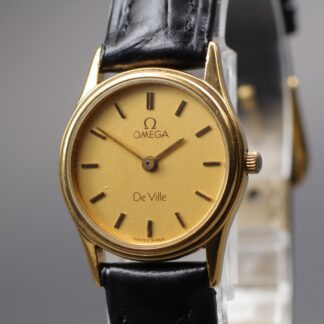 Montre Femme Vintage 1991 Omega De Ville Ref.591.0279 Cadran Or Quartz [Exc+5]