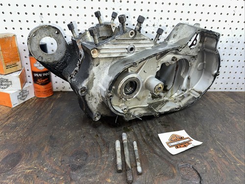 82-84 Harley Ironhead Engine Case BottomEnd Motor Crankcase Matching Numbers 405
