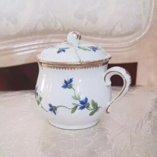 petit pot à Crème  En Porcelaine  René Paris XVIIIe siècle Manufacture  Sèvres