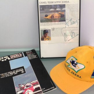 Véritable Autographe AYRTON SENNA - GP France 1987 -