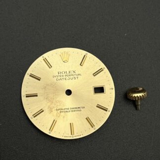 Cadran et couronne Rolex Datejust doré vintage occasion