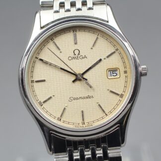 [ près de : Mint ] Haut Demande Omega Seamaster Cal.1430 Date Argent Quartz
