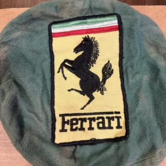 VINTAGE Ferrari Italian Car Ad Logo Uniform Dealer Parts Hat Cloth Patch on Hat
