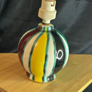 Lampe vintage - Faïence psychédélique boule - 1960 - DLG Gabriel Fourmaintraux
