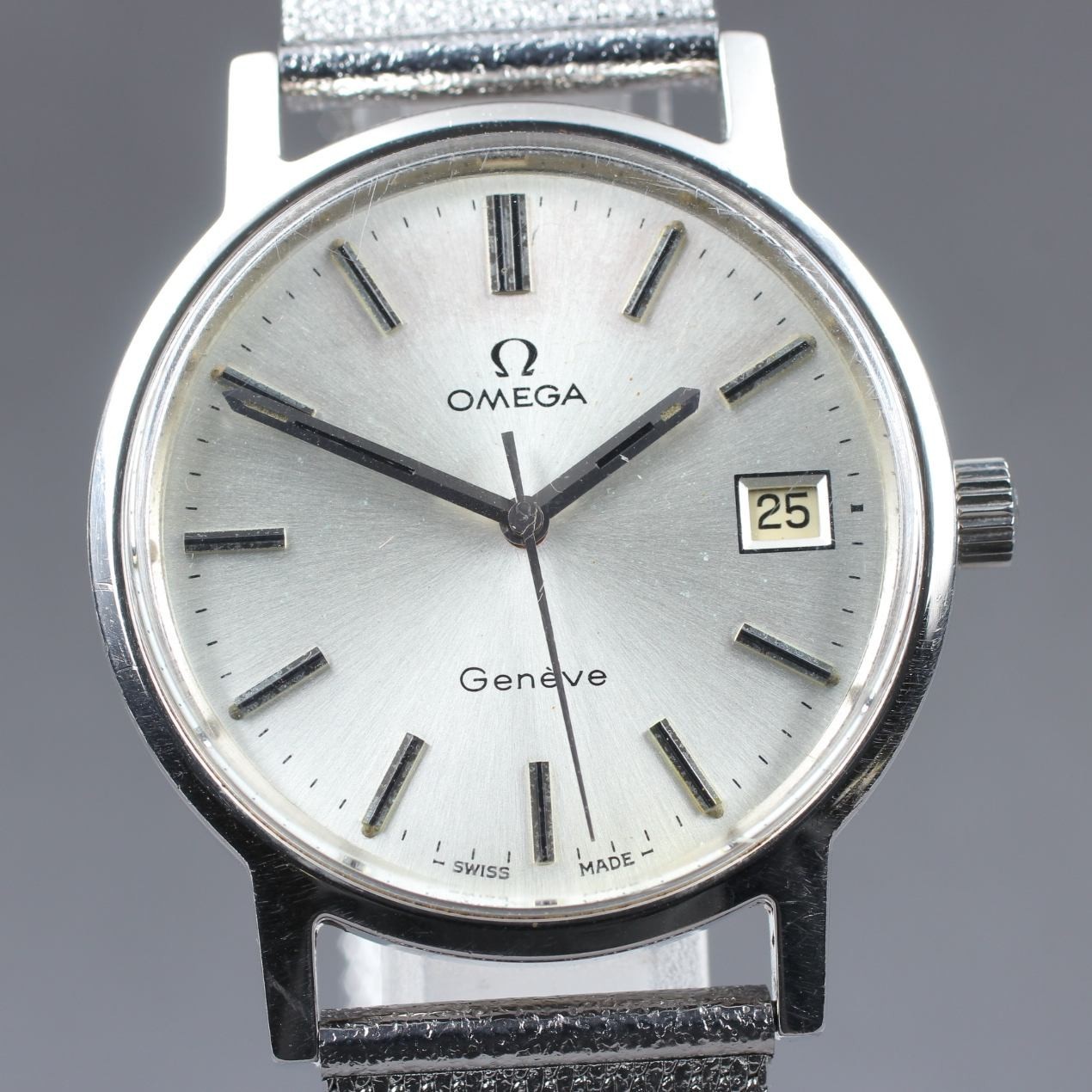 Montre Homme Vintage 1978 ◆Exc5◆ OMEGA Geneve Cal.1030 Silver Date Hand...