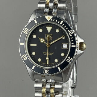Montre homme vintage TAG Heuer Professional 200M 980.020B 37 mm cadran noir