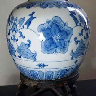 Ancien grand pot à gingembre chinois, XXe. marque apocryphe Qianlong