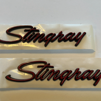 2x 1969-1973 Corvette C3 Red Stingray Emblems Badges Front Fender Trim Parts