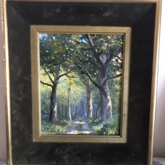 Tableau Ancien Peinture Originale Huile Paysage  Bois Signé Encadrée XIXe Siècle