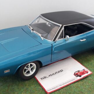 DODGE CHARGER R/T 1969 bleu métal 1/18 HOT WHEELS 21358 voiture miniature collec