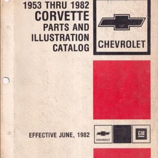 1963-1982 Corvette Master Parts Catalog Illustrated Chevrolet Part Book Manual