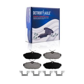 Rear Drilled Slotted Disc Rotor Ceramic Brake Pads for 2005 - 2011 Ford Mustang