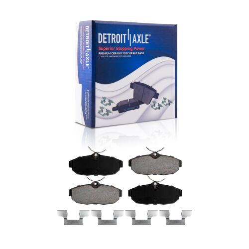 Rear Drilled Slotted Disc Rotor Ceramic Brake Pads for 2005 - 2011 Ford Mustang