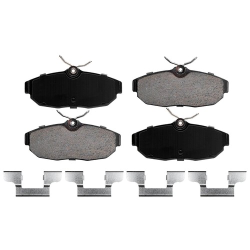 Rear Drilled Slotted Disc Rotor Ceramic Brake Pads for 2005 - 2011 Ford Mustang