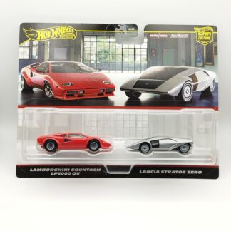 Hot Wheels Premium Lamborghini Countach + Lancia Stratos Zero Duo Pack 2025