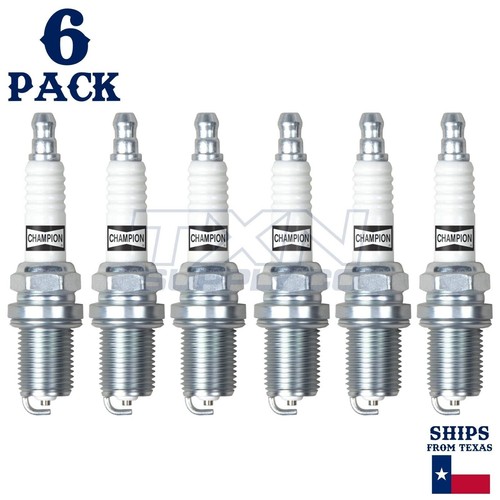 6 Pack Champion Copper Plus Spark Plugs for 2007 GMC Sierra 1500 Classic 4.3L – Image 2