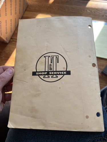 VTG Original INTERNATIONAL HARVESTER I&T SHOP SERVICE MANUAL No. IH-10