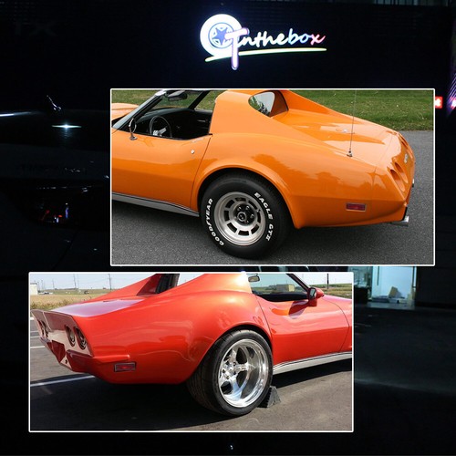 For 1974 - 1982 Corvette Rear Side Marker Light Lamps Lens Red C3 NEW Left+Right