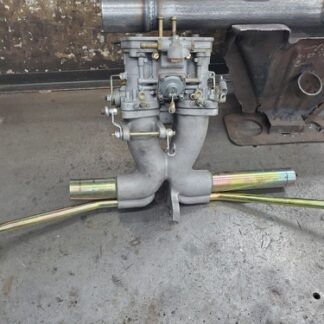 Vintage Aircooled Volkswagen Center Mount Weber 44 Carburetor And Intake