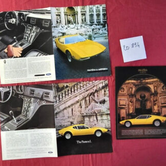 N° 20834 / DE TOMASO Pantera / 1 prospectus + 2 dépliants english text USA