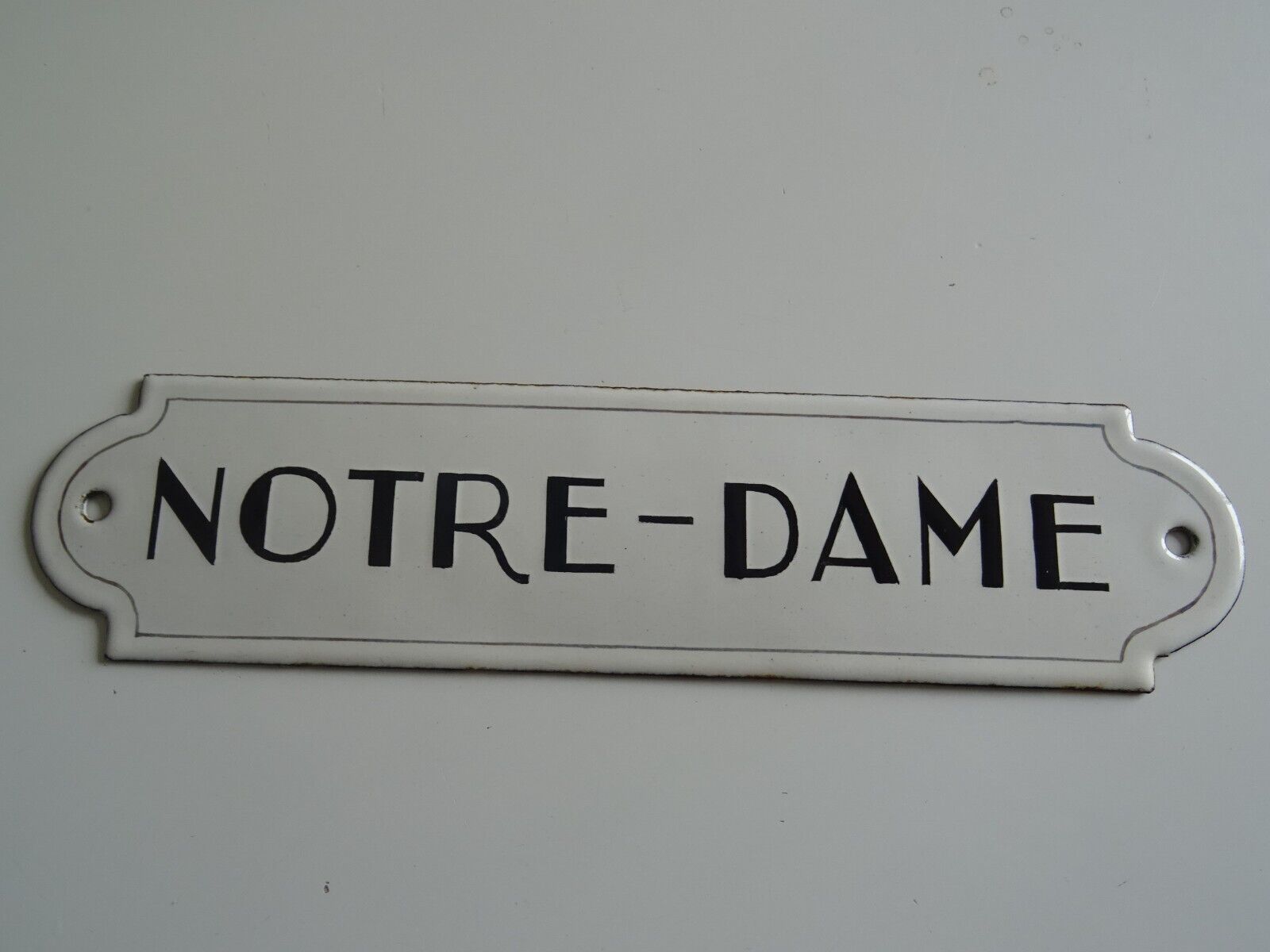 plaque émaillée bombée CATHEDRALE NOTRE DAME PARIS enamel sign art populaire