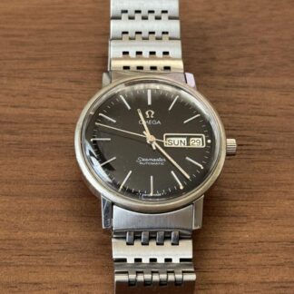 Omega Seamaster Vintage Jour Date Noir Argent Automatique Montre Hommes