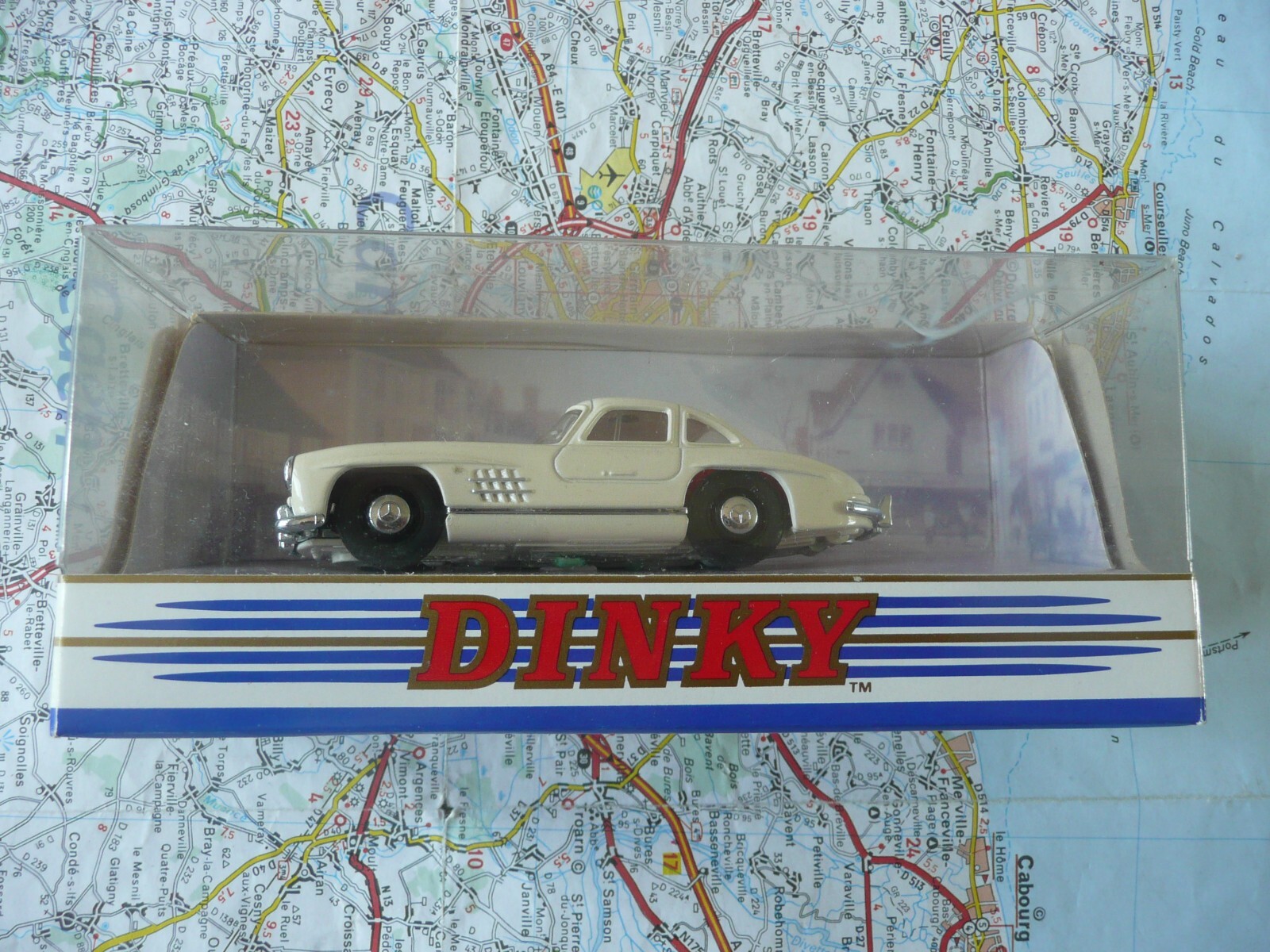 MERCEDES 300 SL Gullwing Crème 1955 Ancienne Dinky Matchbox 1/43 en boite