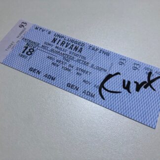 Kurt Cobain Nirvana MTV Unplugged ticket Kurt autograph PRINTED on 300g paper