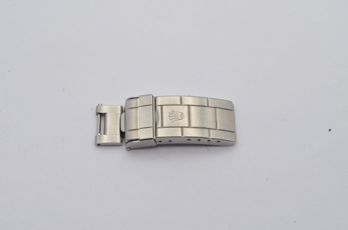 ROLEX OYSTER Acier Bracelet Boucle Déployante 16MM 93160 Vintage En Bon État Mat