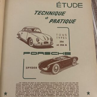 REVUE TECHNIQUE PORSCHE 356 356 A Porsche SPYDER 550 Rs 1.1 1.3 1.5 1.5 1.6 S A