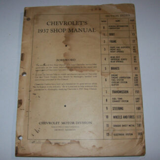 Old 1937 CHEVROLET SHOP MANUAL OEM GENERAL MOTORS ORIGINAL, (x)