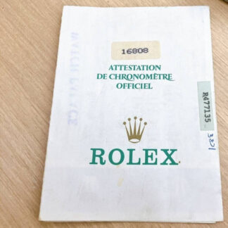 VINTAGE AUTHENTIQUE ROLEX 16808 SUBMARINER montre papier 430 R477135 25030300...