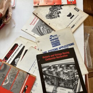 Lot VTG  literature, collection repair Weber carburetors and zenith