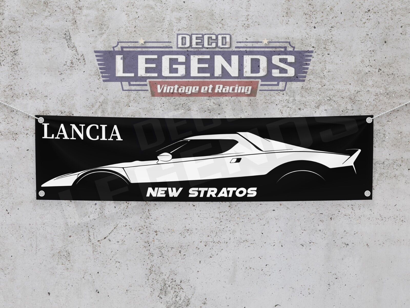 Banderole Lancia Stratos /Bannière Affiche panneau pvc garage Décoration Atelier