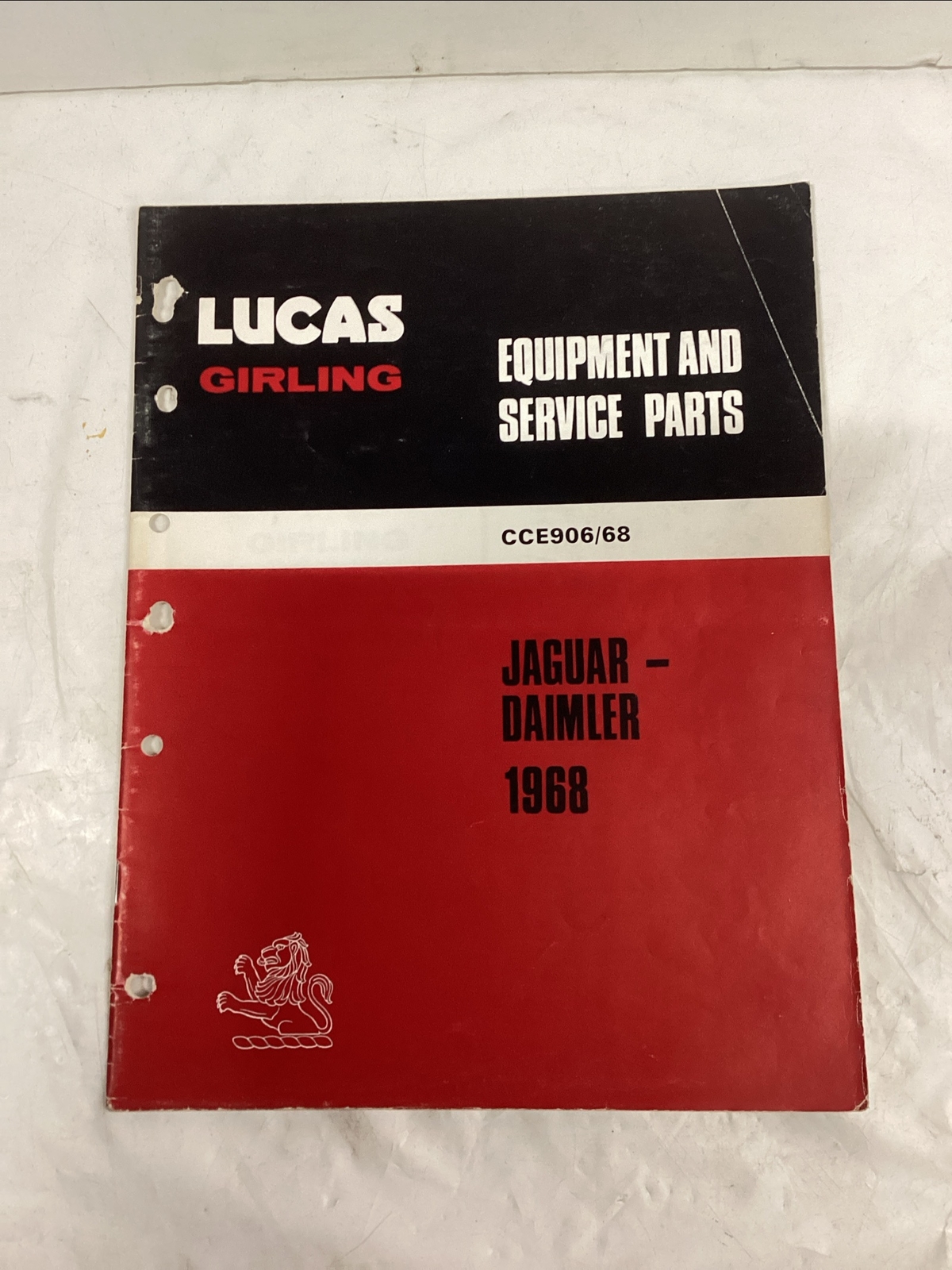 Jaguar Daimler 1968 Lucas Equipment and Spare Parts E Type MK II Daimler 2.5L V8