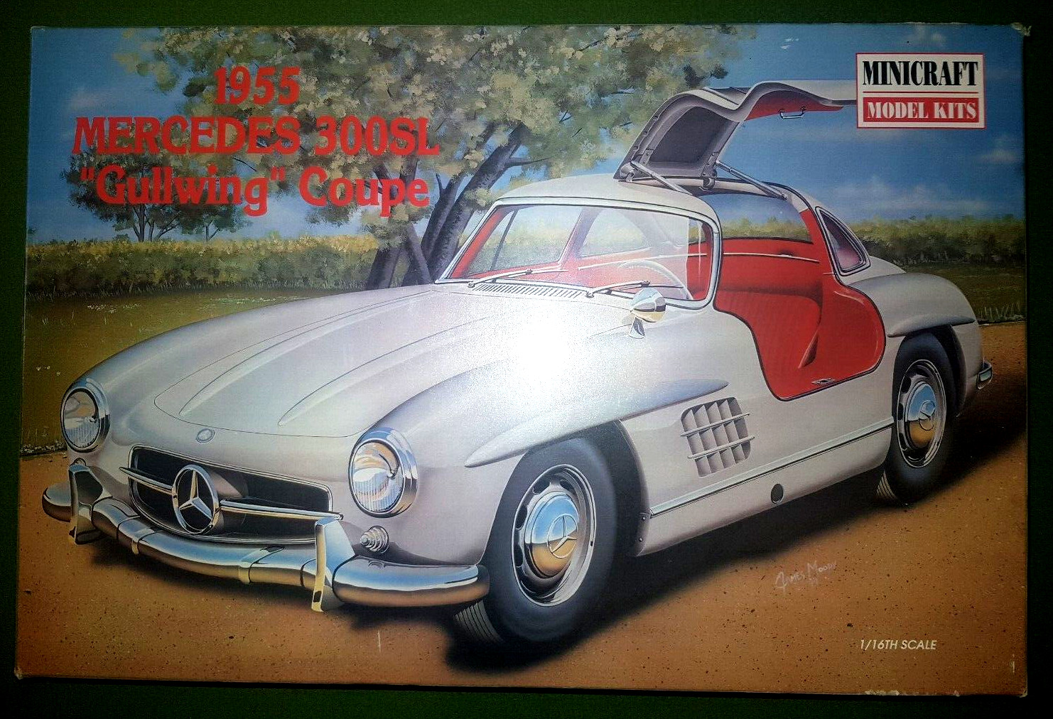 MERCEDES 300 SL GULLWING Coupé AU 1:16 MINICRAFT (GAKKEN ) RARE NEUF