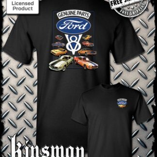 Ford Genuine Parts V8 Classic Blue Logo  2-Sided T-Shirt - Mustang GT500 Shelby