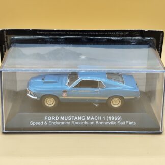 1/43 Ford Mustang Mach 1 "Records Bonneville" Bleu 1969 IXO Altaya